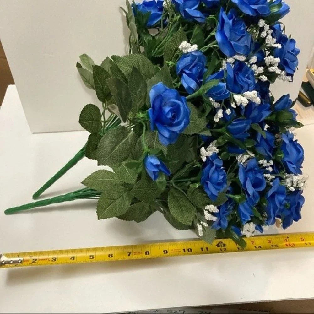 Artificial Flowers Blue 2 Bunches 16